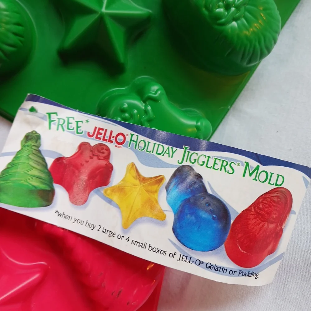 Jello Molds Set 2 Christmas Santa Snowman